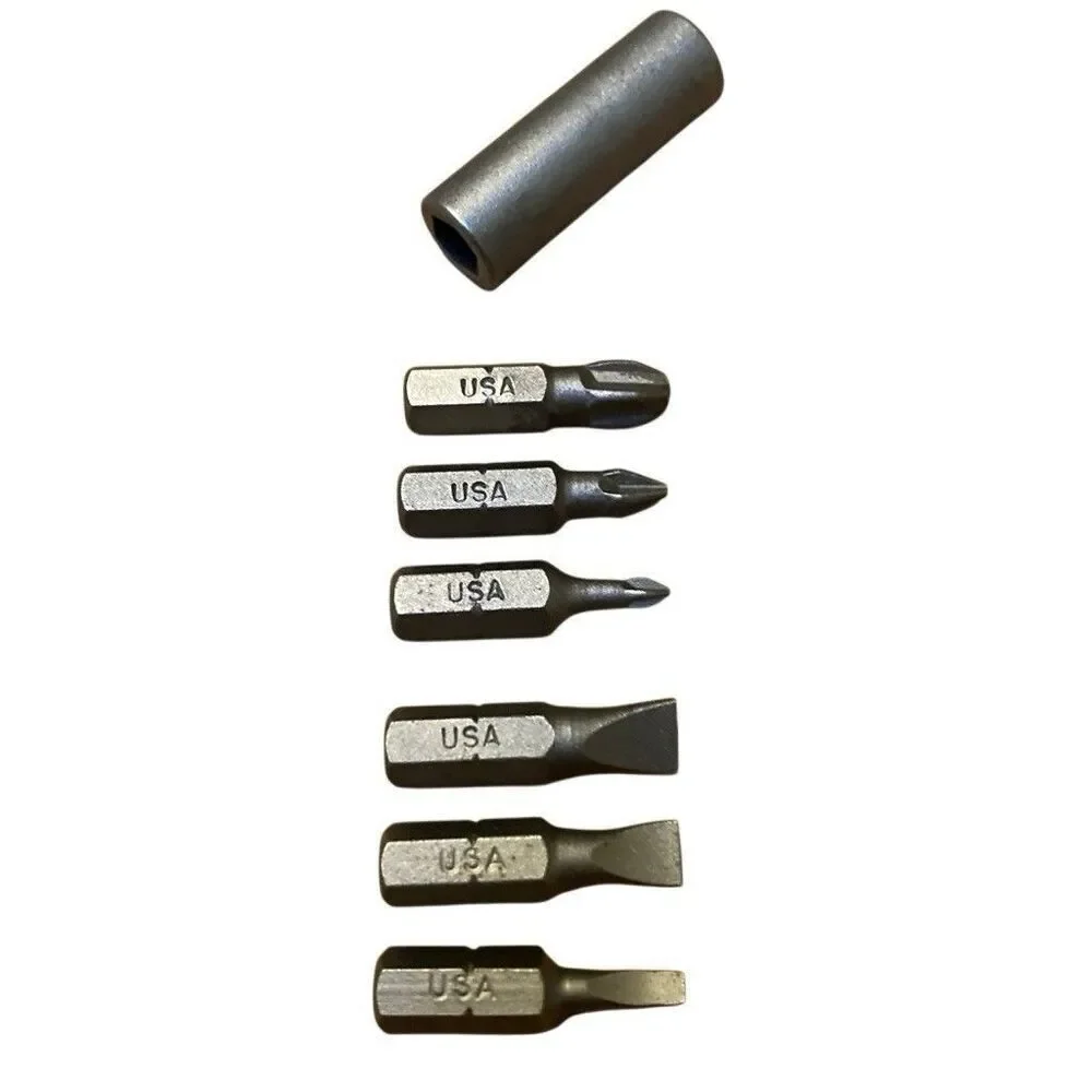 Gerber 55800 Multi-Plier Stainless Finish Bit‎ Driver Bits Cloth Sheath USA Rare